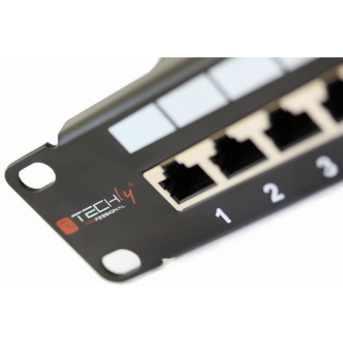 Patch Panel 1u Stp 24x Rj45 Cat6 Czarny Z Tacką